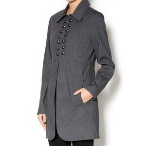 Ladies 2OH Grey Stripe Jacket Size Medium